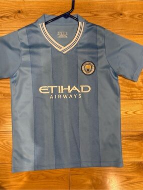 Haaland Manchester City Light Blue Etihad Jersey